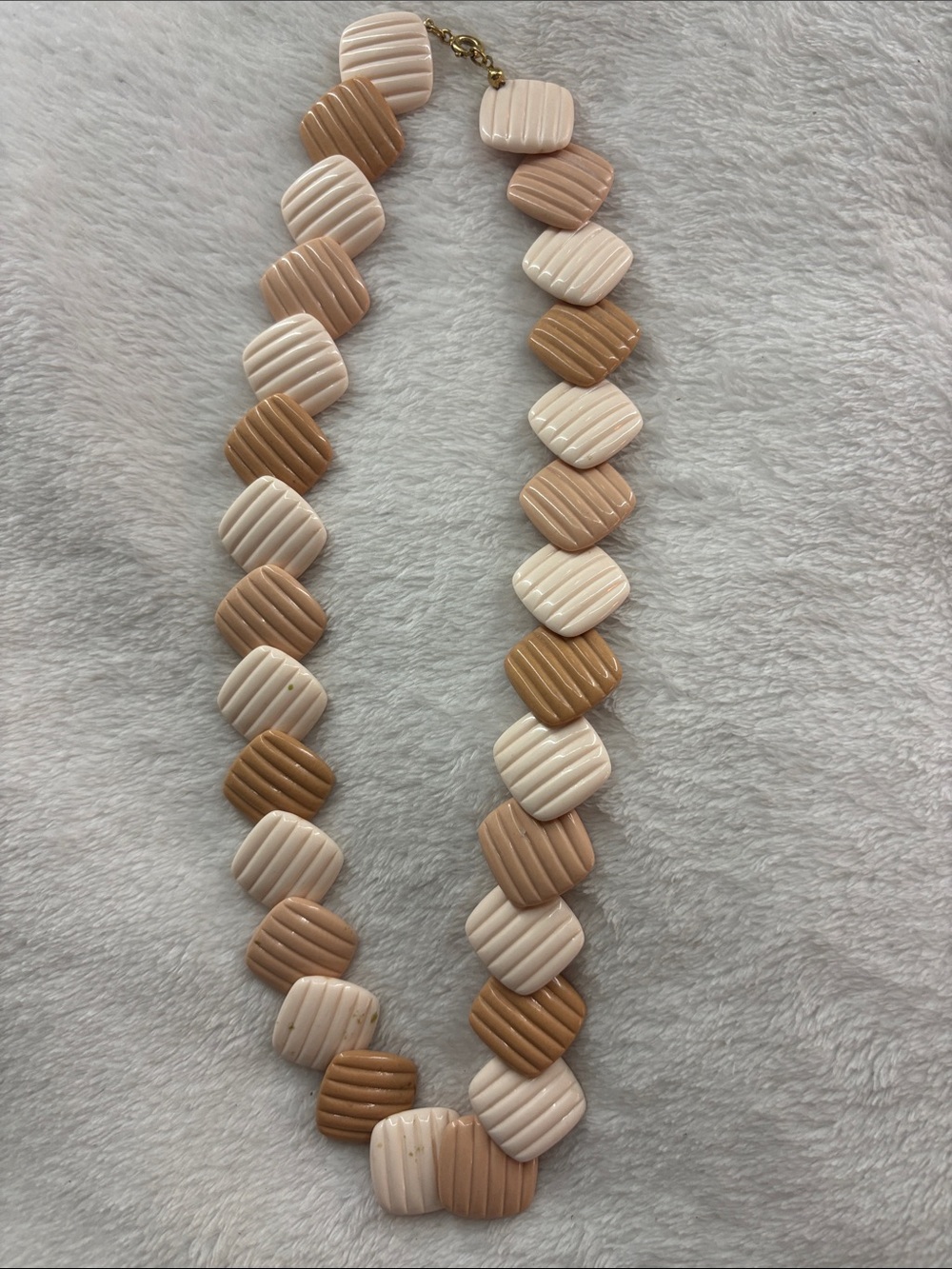Neutral Tone Women's Statement Necklace - Beige & Cream
